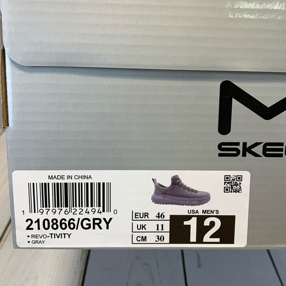 NIB Mark Nason For Skechers Gray Revo-Tivity Slip On No Tie Men's Sneaker-12 - Picture 9 of 9